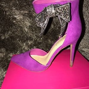 Fuschia Heels with Bow